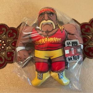 WWE Hulk Hogan Hulkamania Red and Yellow Plush Figure